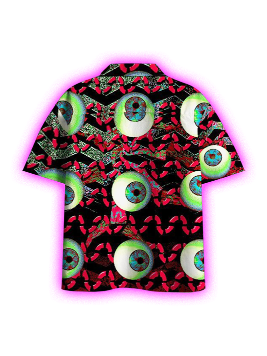 vision of eyes Button Up Pocket Shirt