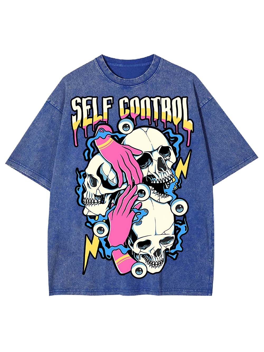 SELF CONTROL CHAOS WASHED TSHIRT-ClassyOutlaw Sale