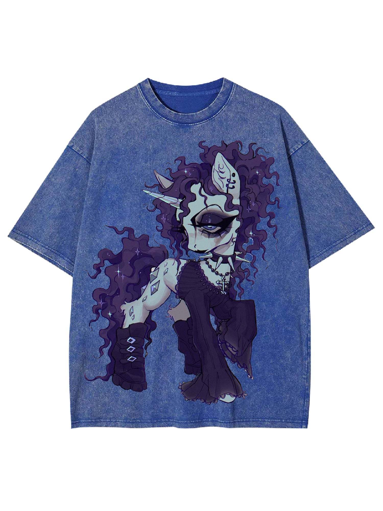 Punk Little Horse Washed Tshirt