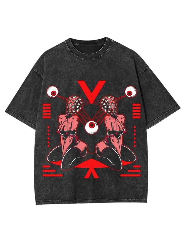 All-Seeing Symmetry Washed Tshirt