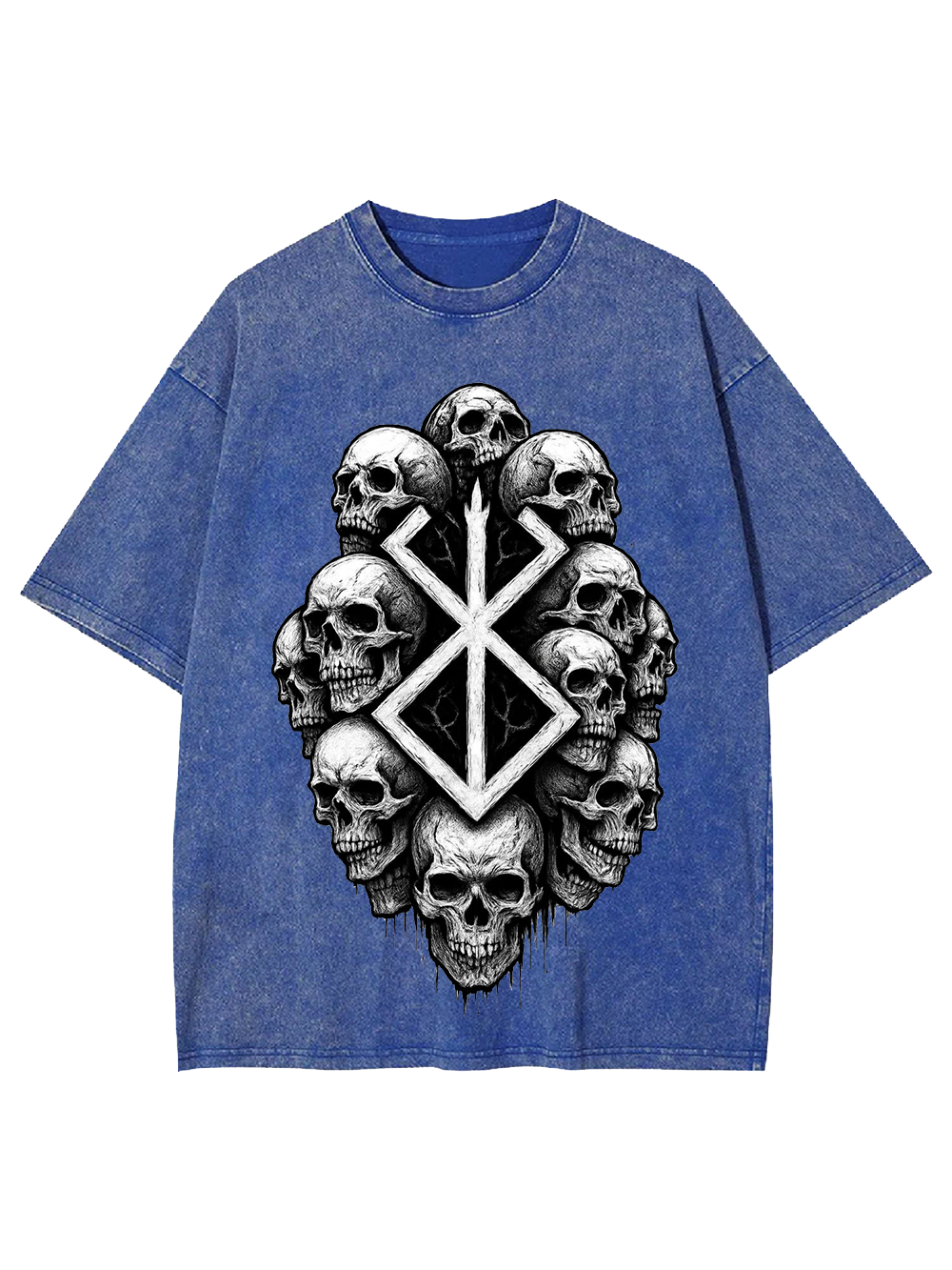 SKULL EMBLEM WASHED TSHIRT