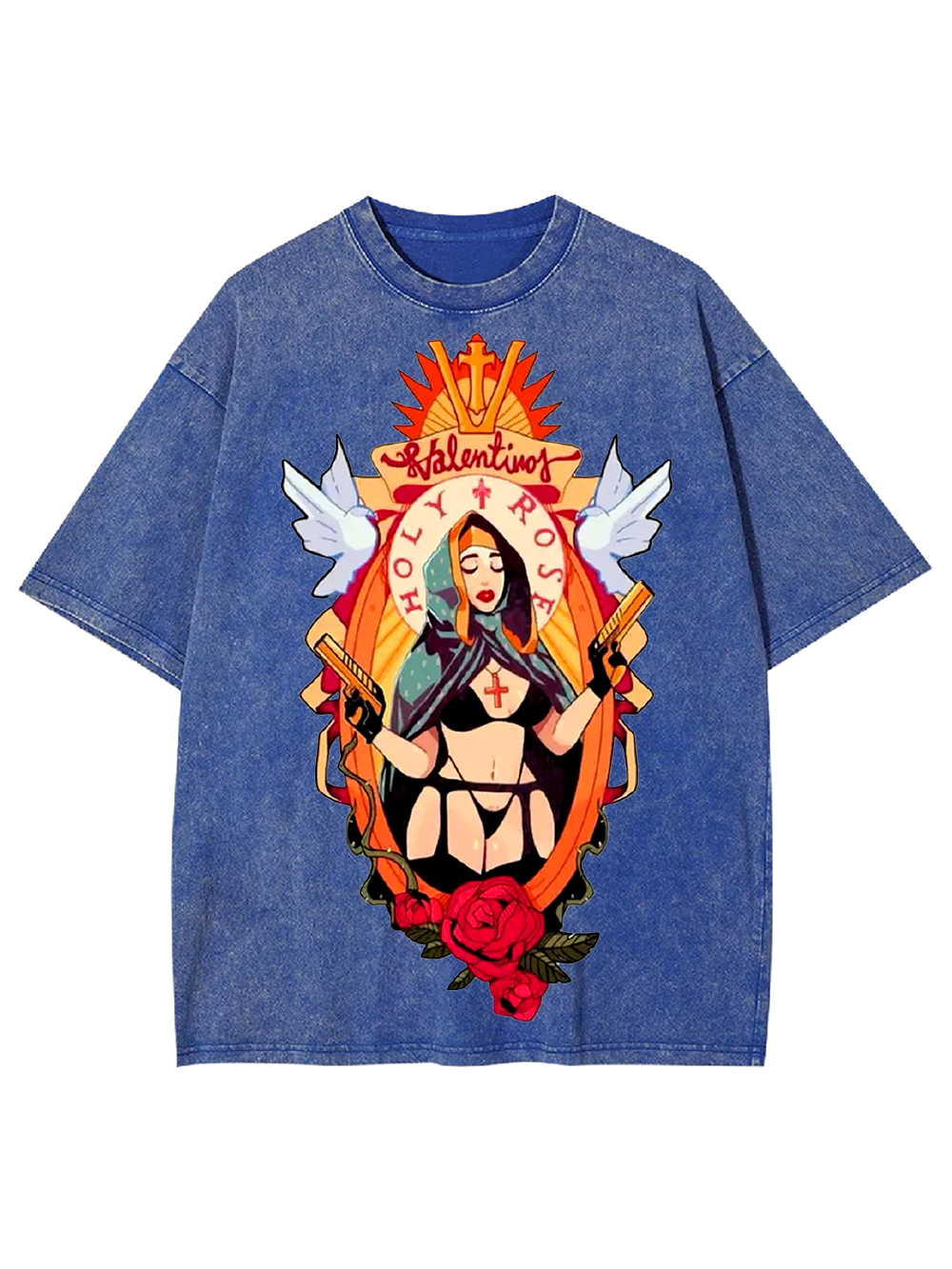 Holy Rose Rebel Washed Tshirt