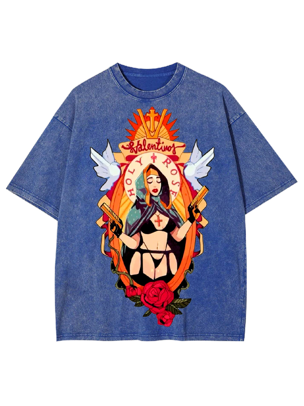 Holy Rose Rebel Washed Tshirt