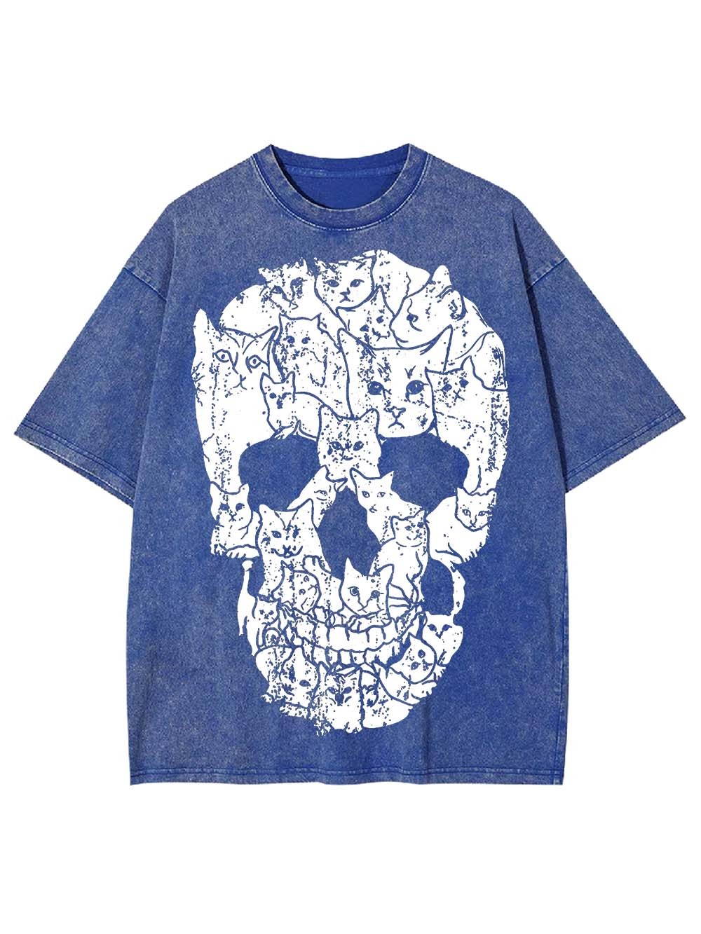 Cats Of The Skull Washed Tshirt
