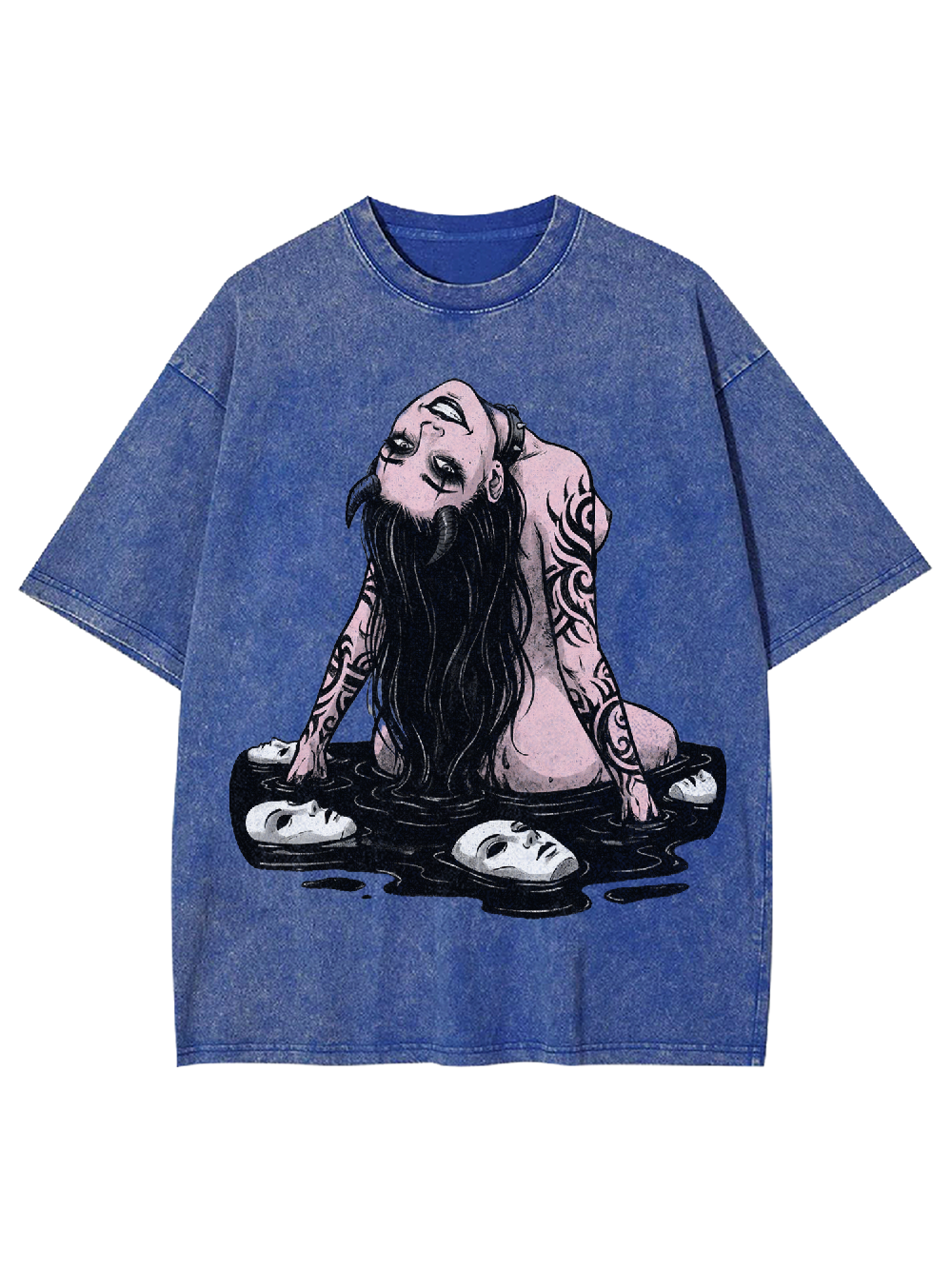 Long-haired girl with desires Washed Tshirt