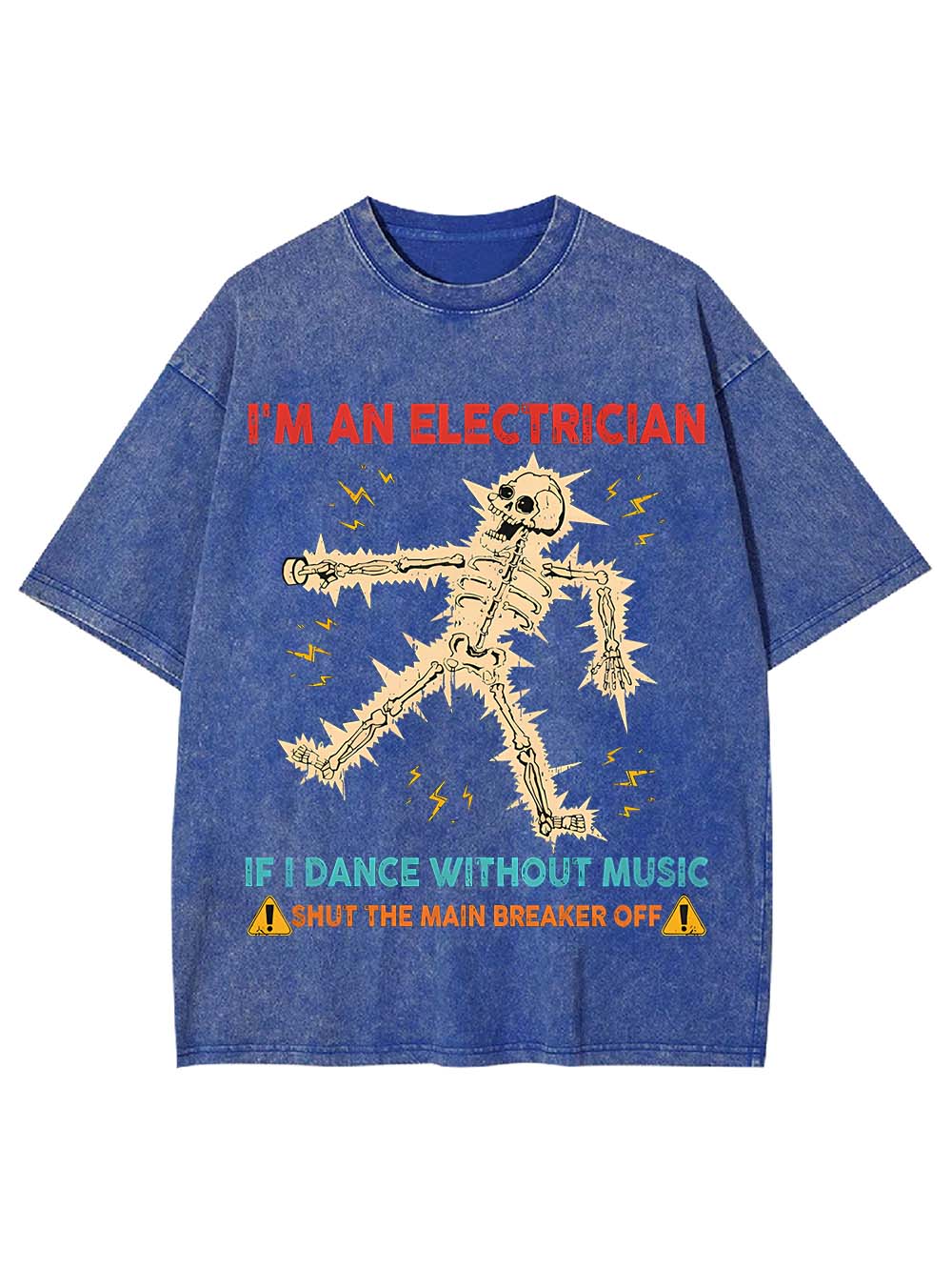 Electrician's Warning Washed Tshirt