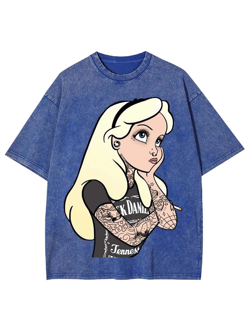 Tattooed Girl Washed Tshirt