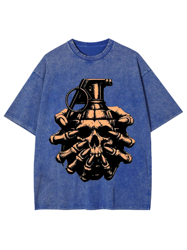 Skull Grenade Washed Tshirt