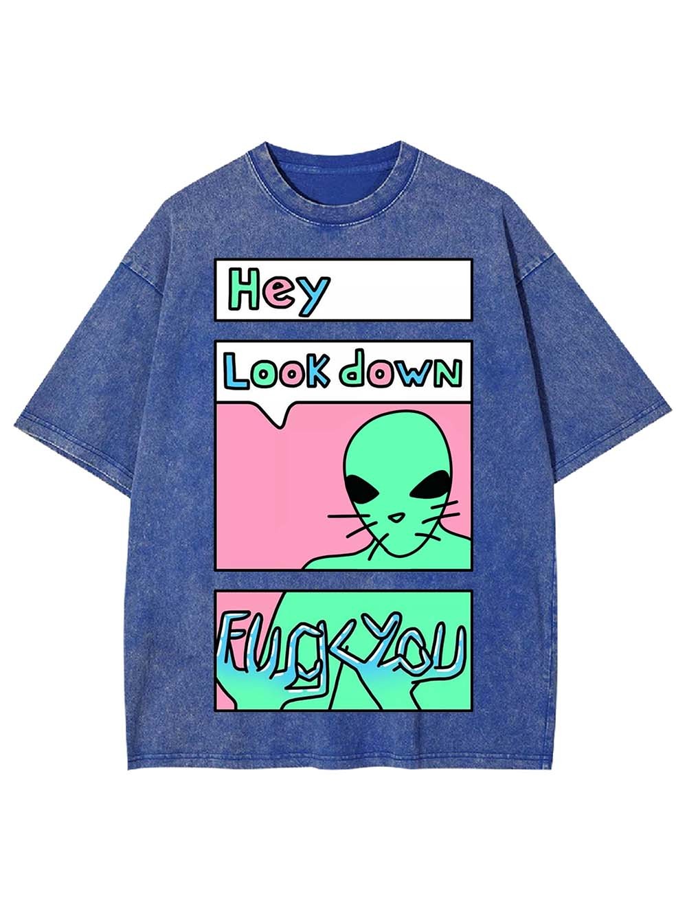 HEY LOOK DOWN WASHED TSHIRT