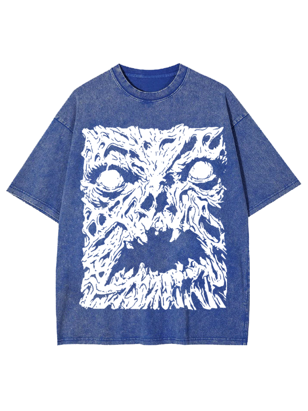 The Melting Face of Horror Washed Tshirt