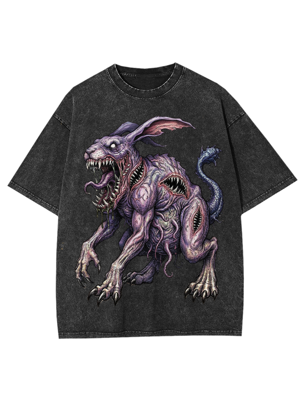 Terrifying Mutant Rabbits Washed Tshirt