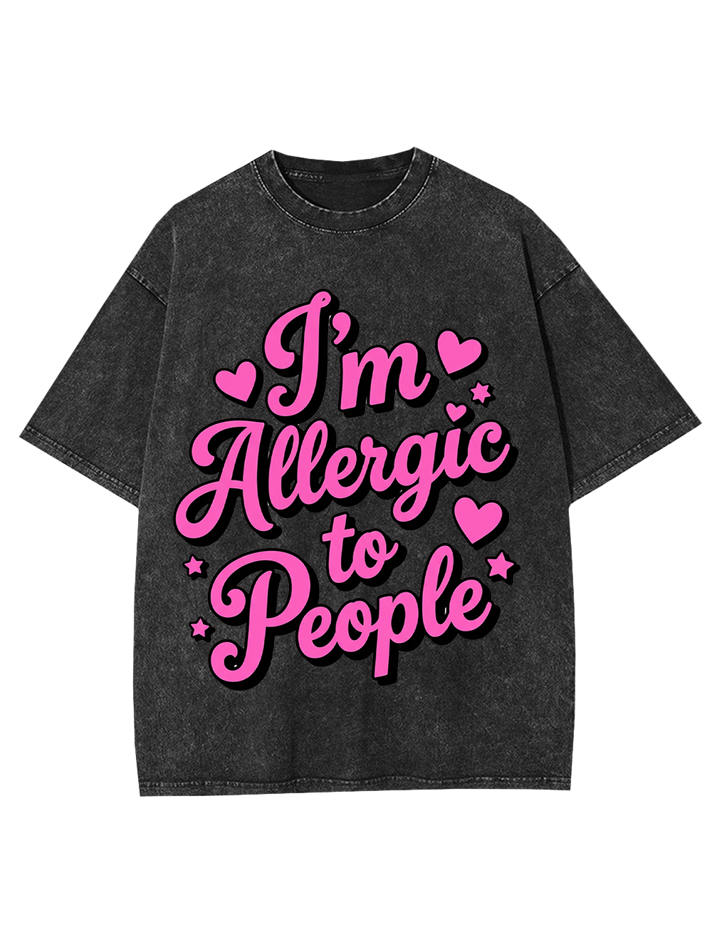 I'm Allergic to People Washed Tshirt-ClassyOutlaw Sale