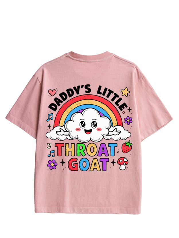 Rainbow Rebel Double Sided Print Washed TShirt