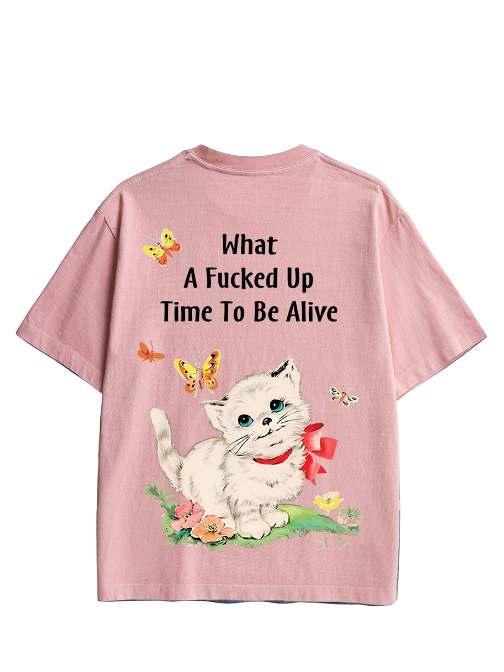 Cute Crisis Double Sided Print Washed TShirt