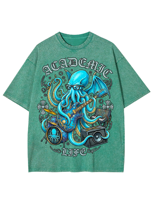 Nerdcore Kraken Washed Tshirt