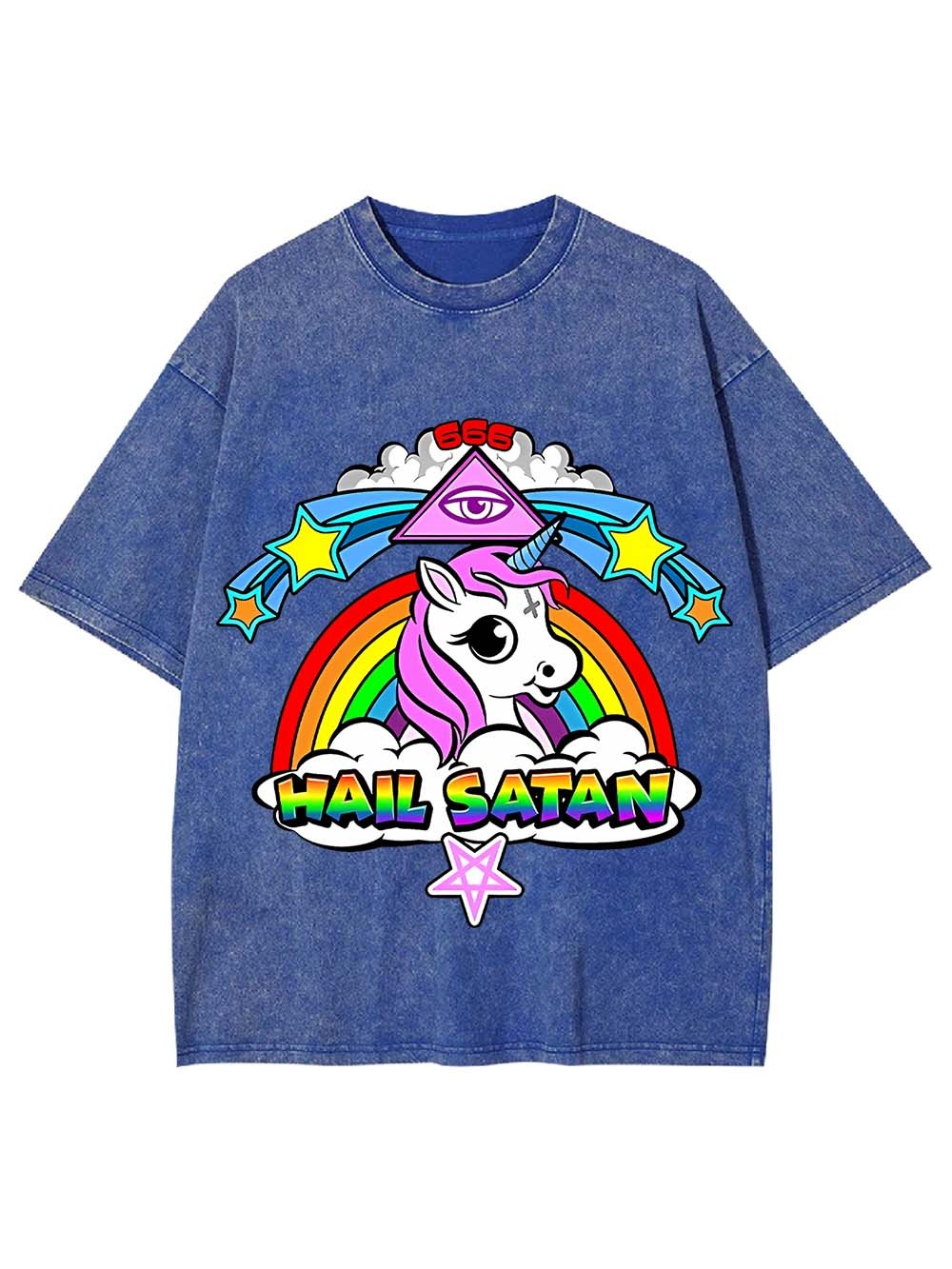 HAIL SATAN WASHED TSHIRT