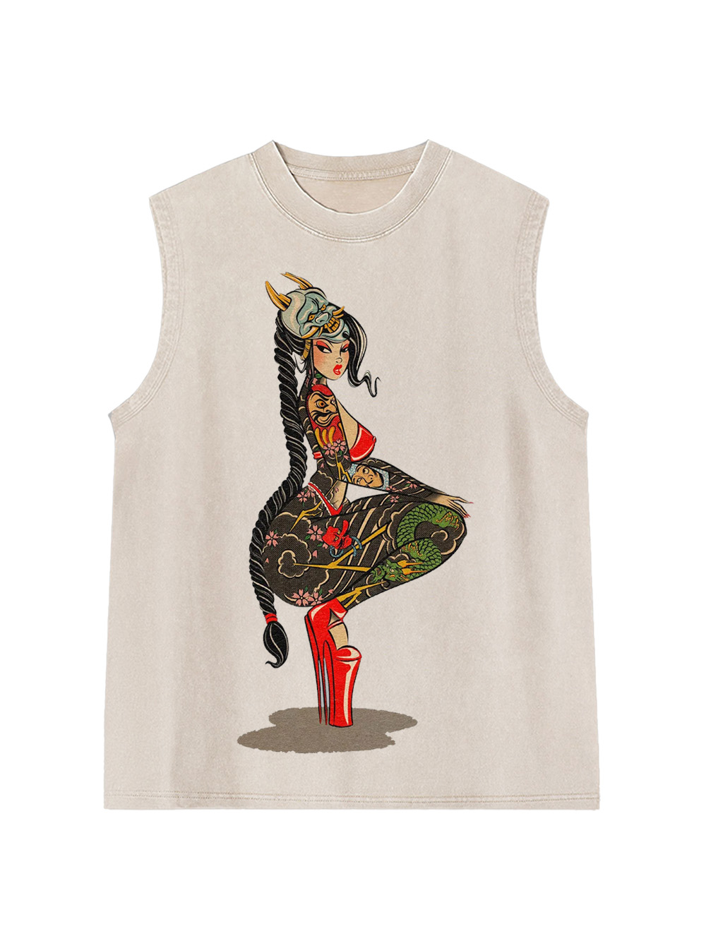 Tattooed Warrior Washed Tank Top