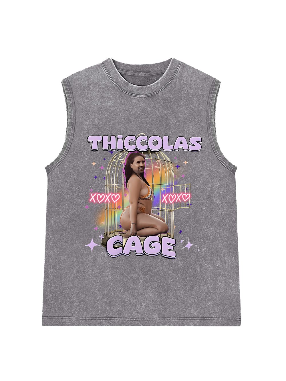 Thiccolas Cage Washed Tank Top