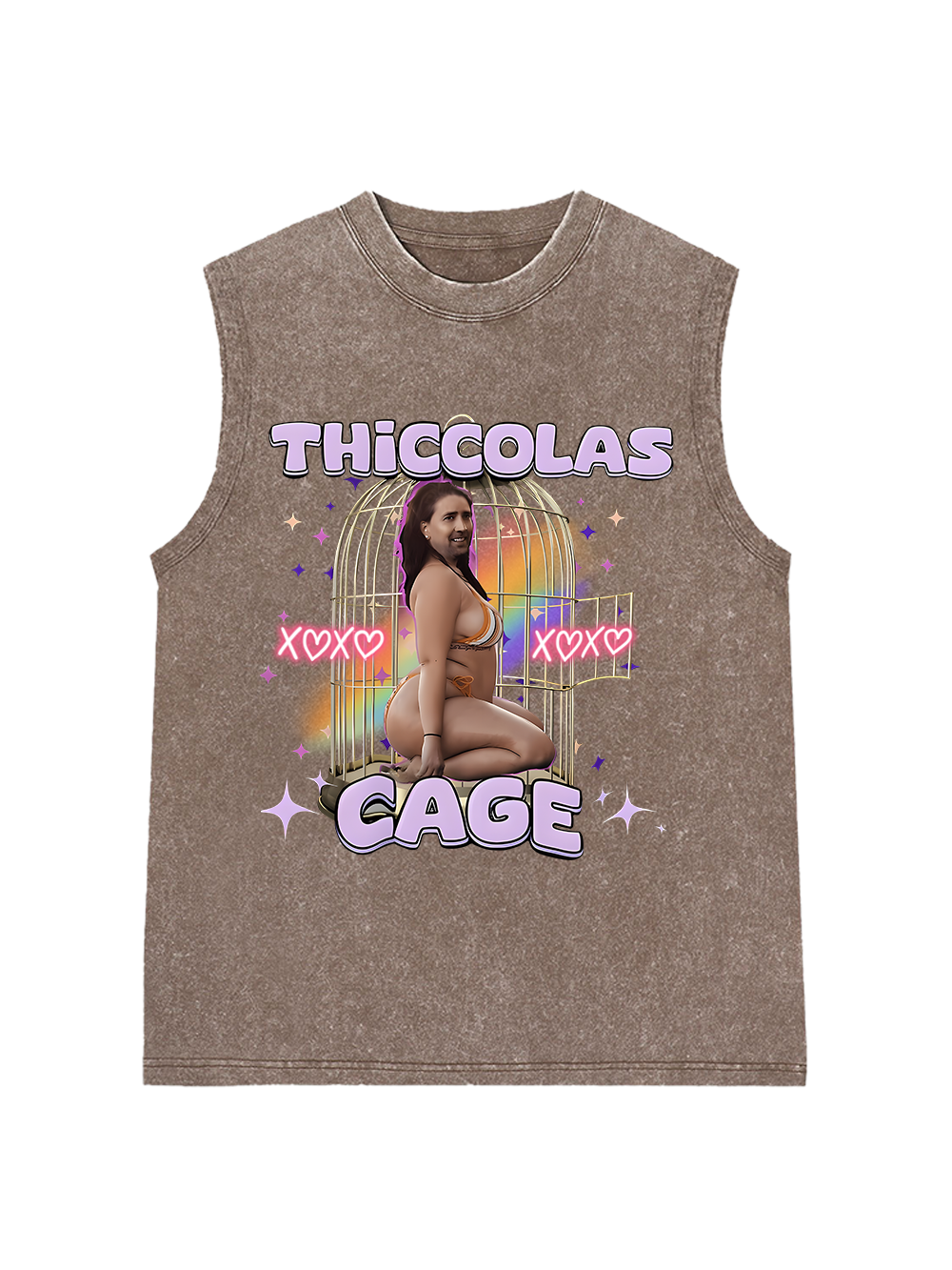 Thiccolas Cage Washed Tank Top