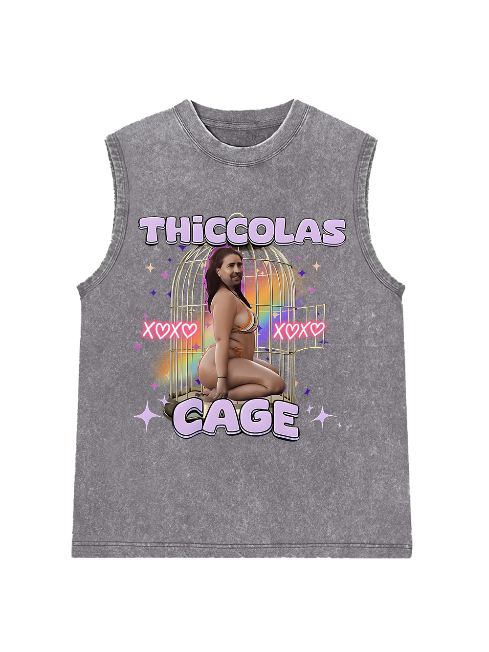 Thiccolas Cage Washed Tank Top