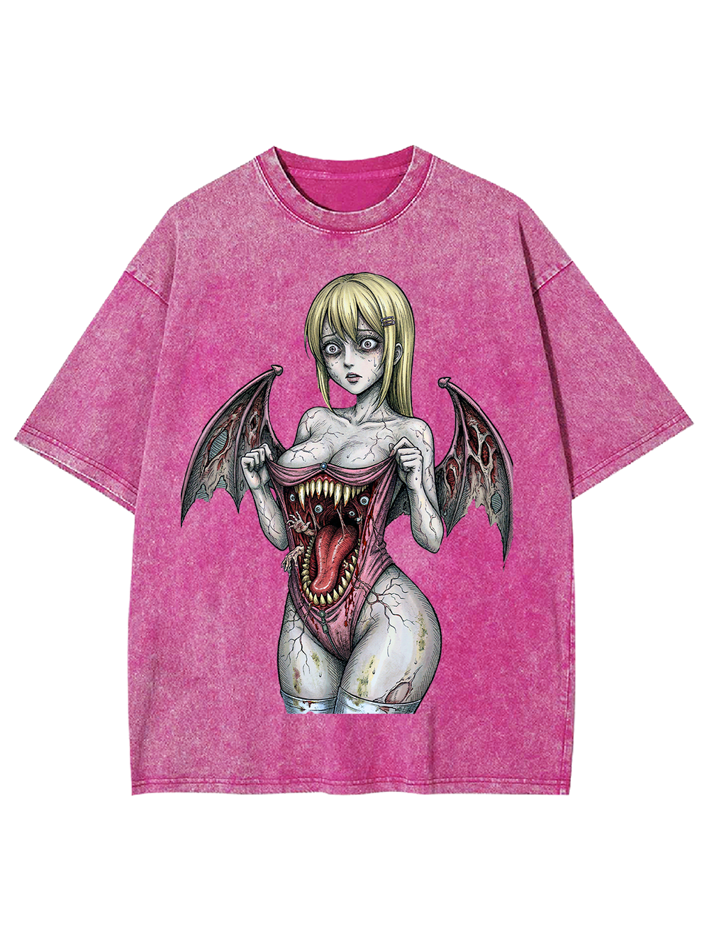 Bat Wings & Bite Washed Tshirt