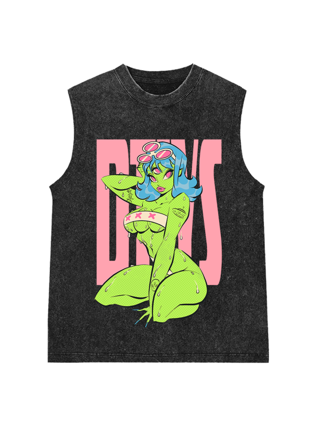 Alien Diva Washed Tank Top