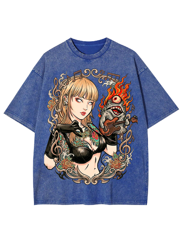Burning Sound – Punk Goddess Oversized Washed Tshirt