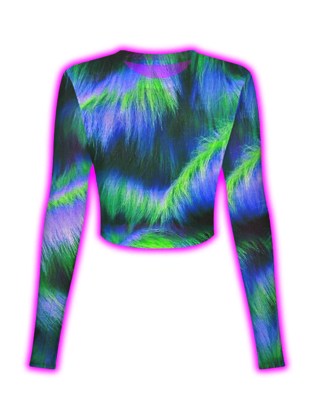 Blue-green fever Mesh Top