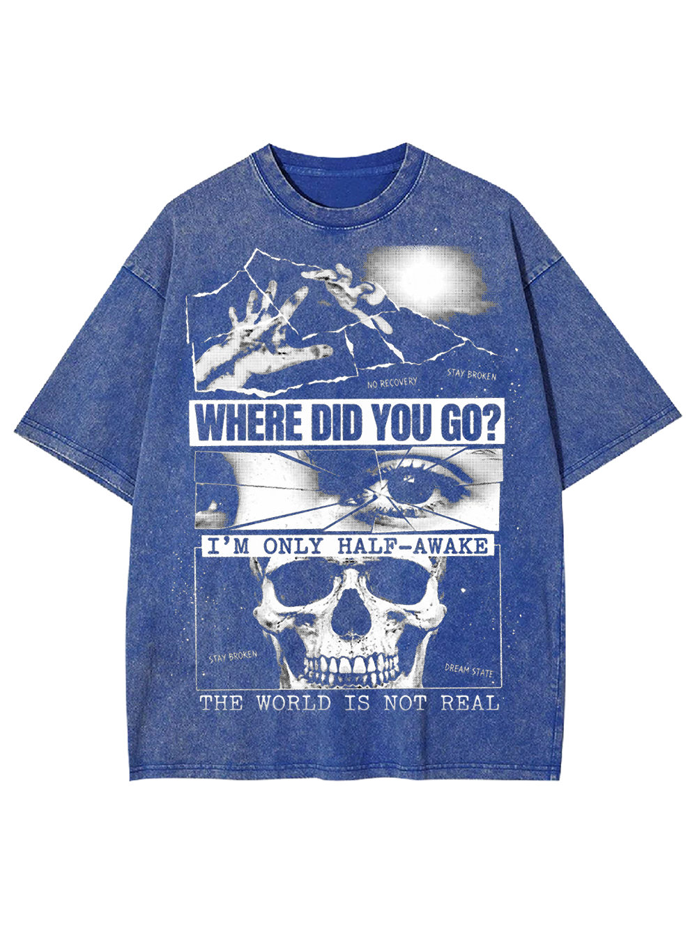 THE WORLD IS NOT REAL Washed Tshirt