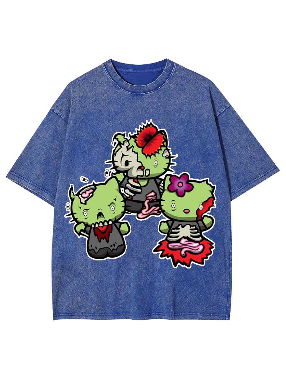 Zombie Kitties Washed Tshirt