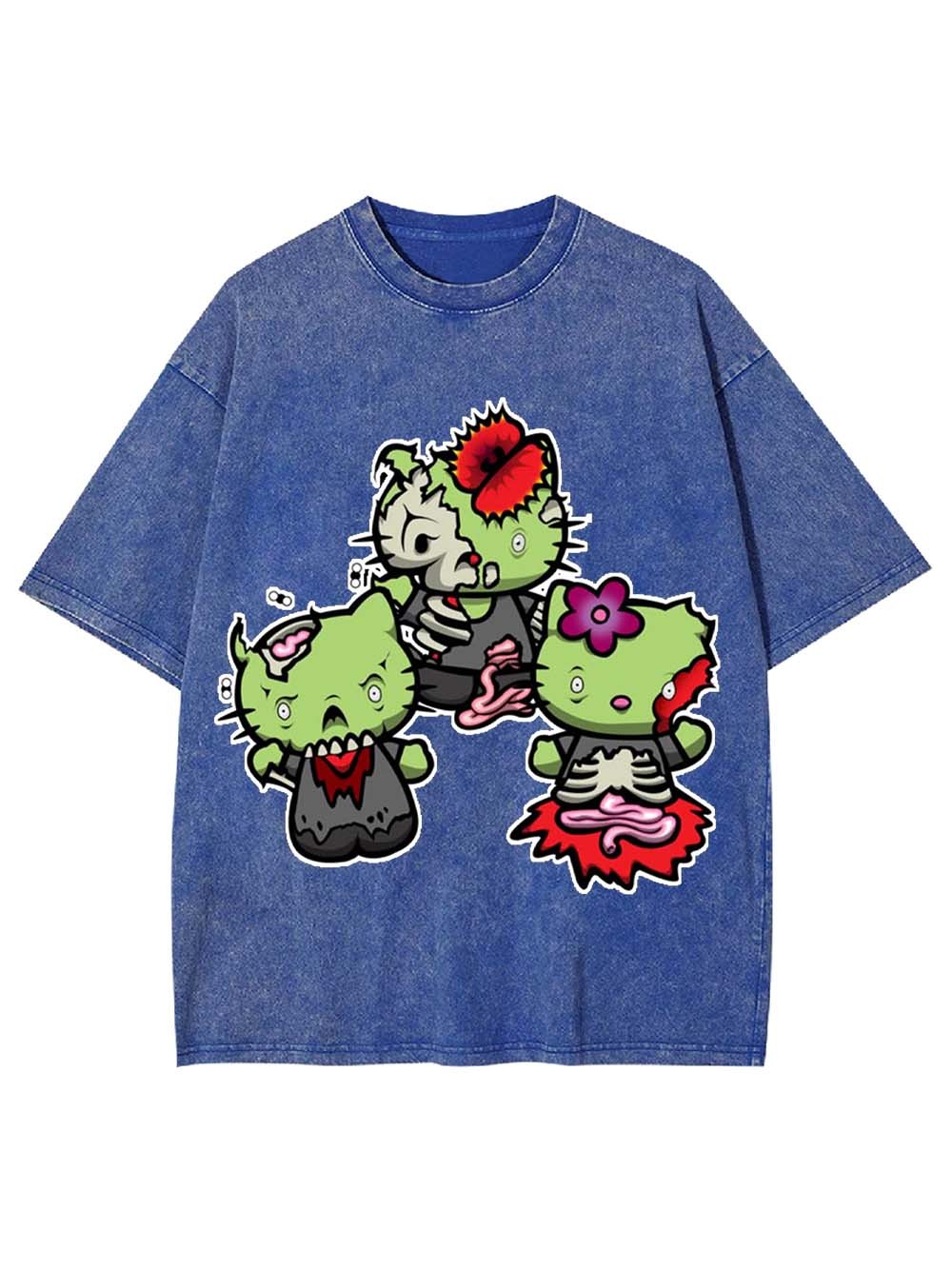 Zombie Kitties Washed Tshirt