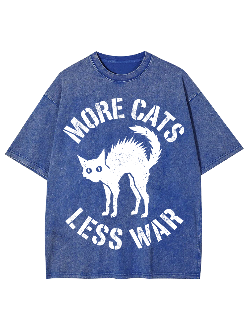 MORE CATS LESS WAR Washed Tshirt