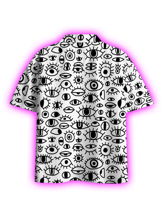 Eyes of Curiosity Button Up Pocket Shirt