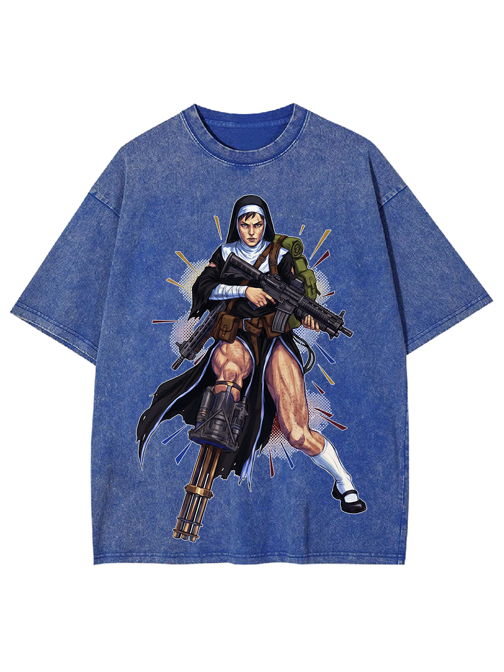 Armed Nun Cyber Washed Tshirt
