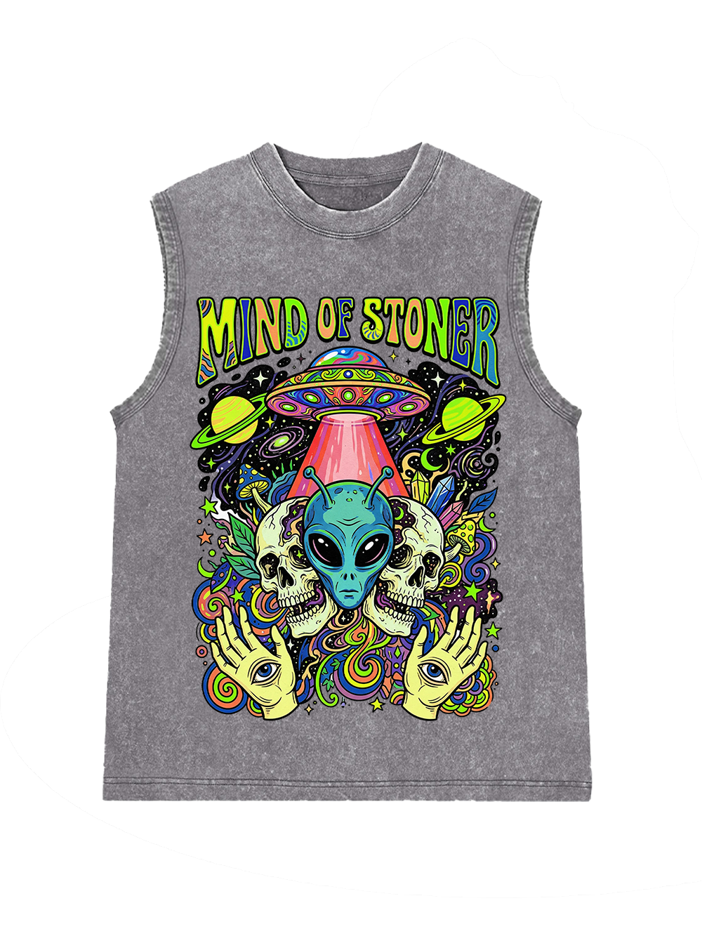 MIND OF STONER Washed Tank Top