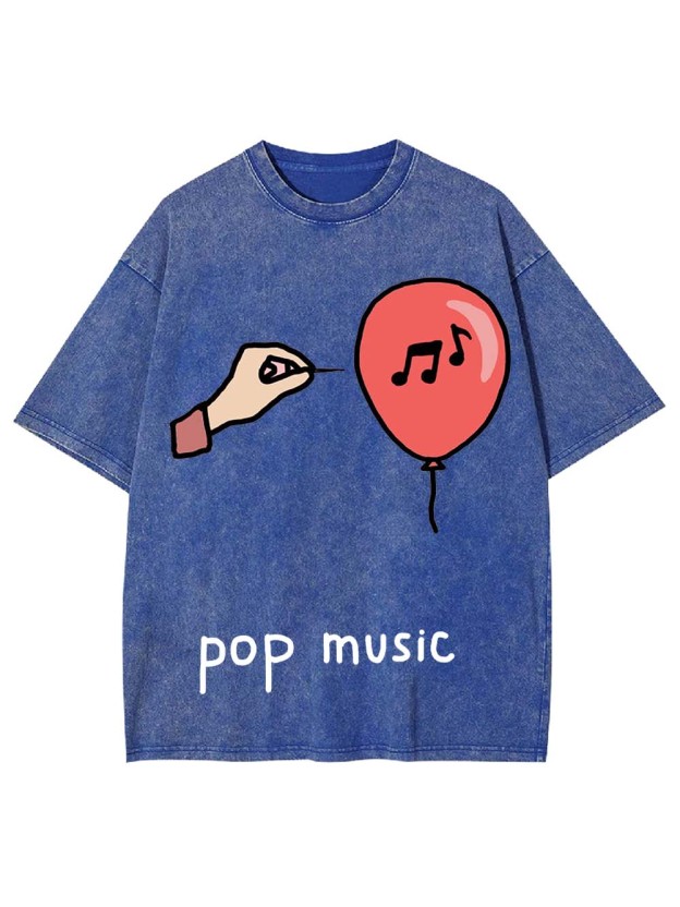 Pop Music Washed Tshirt