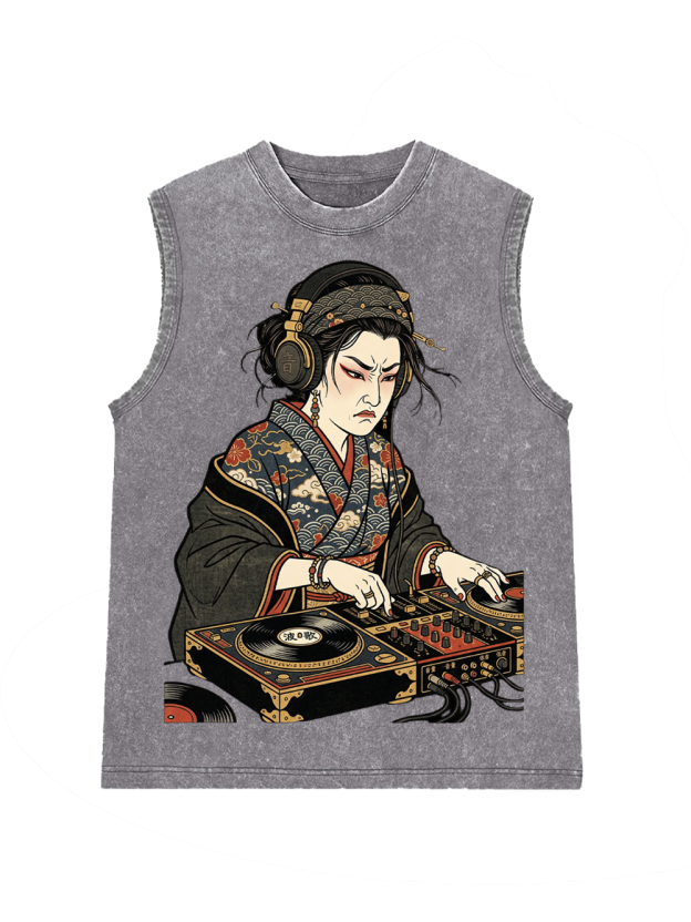 Geisha DJ Rhythm Washed Tank Top