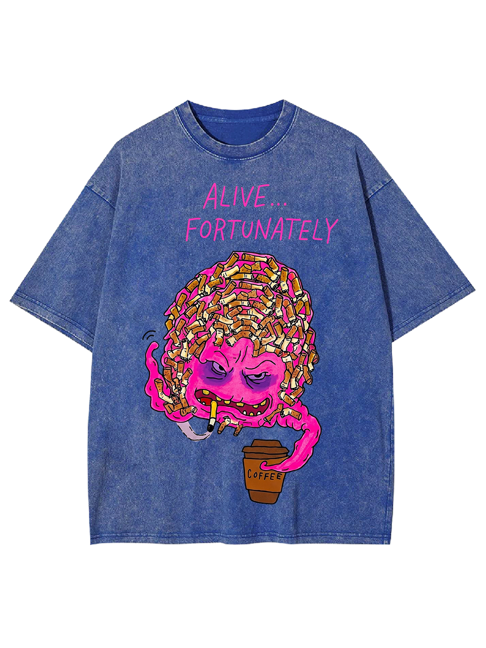 ALIVE FORTUNATELY Washed Tshirt