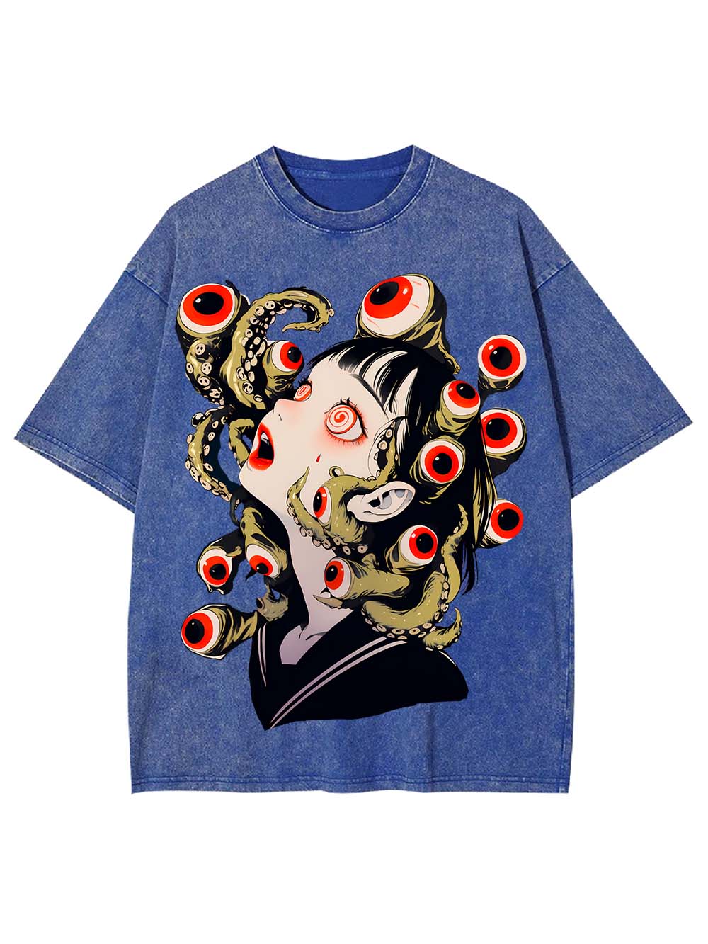 Eyes and Octopus Washed Tshirt