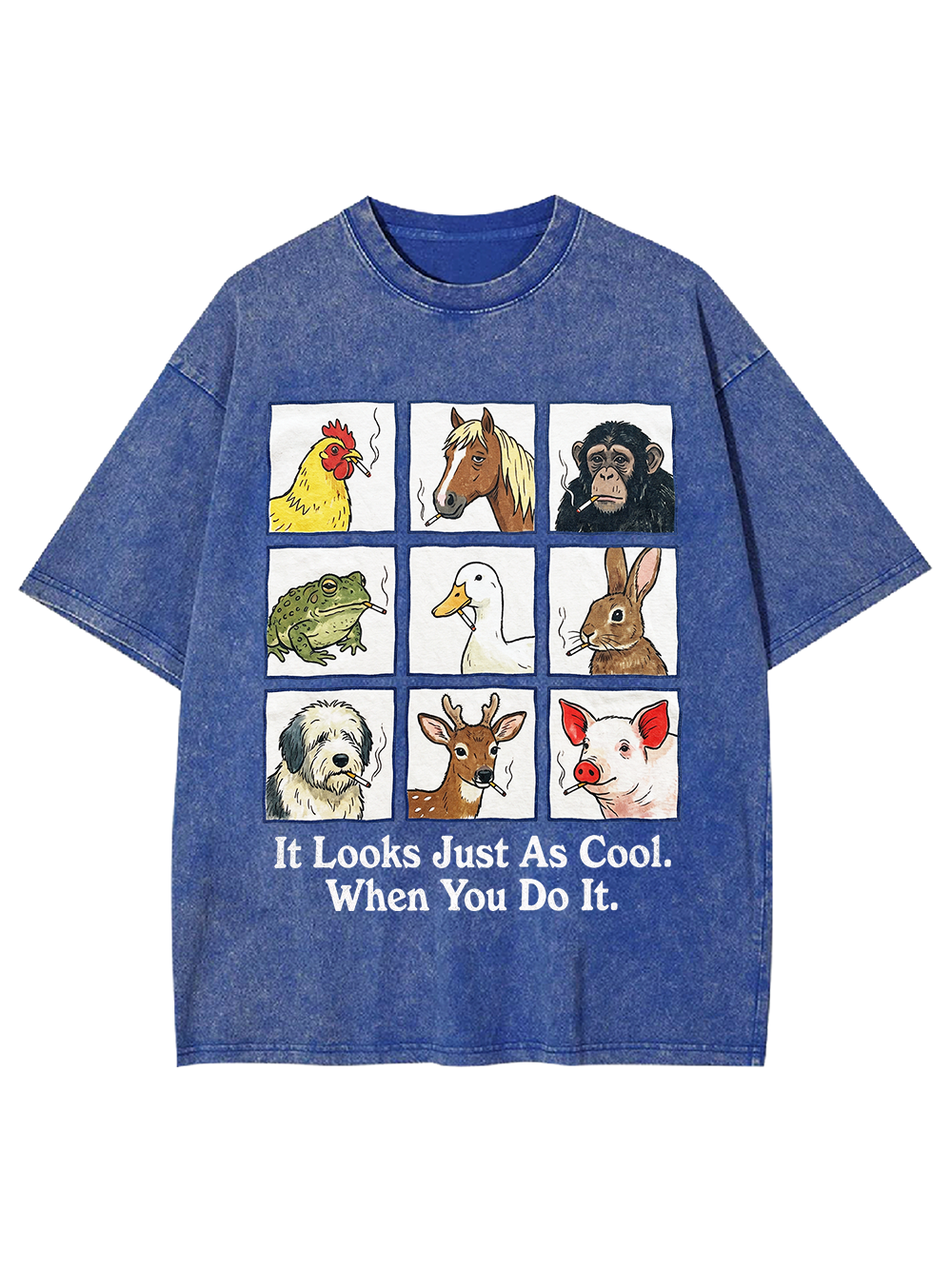 Vintage Animal Faces Washed Tshirt