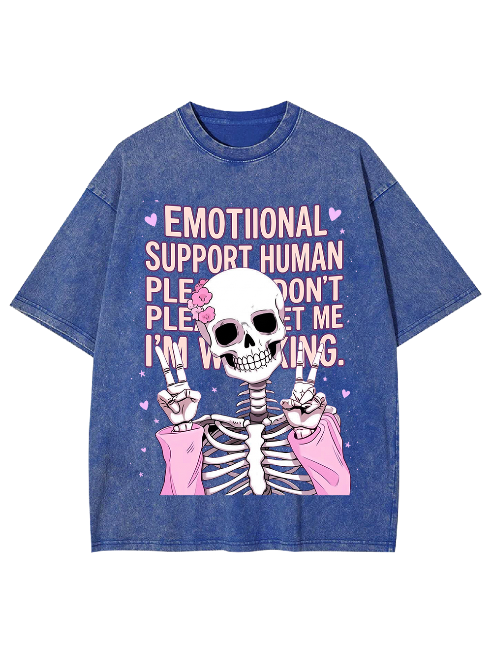 Emotional Support Human Washed Tshirt