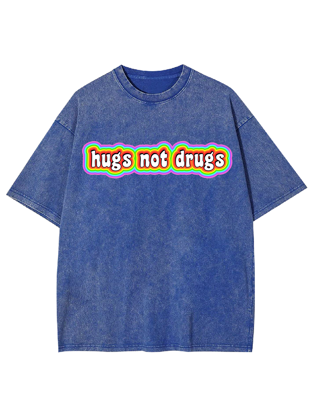 Hugs Not Drugs Washed Tshirt