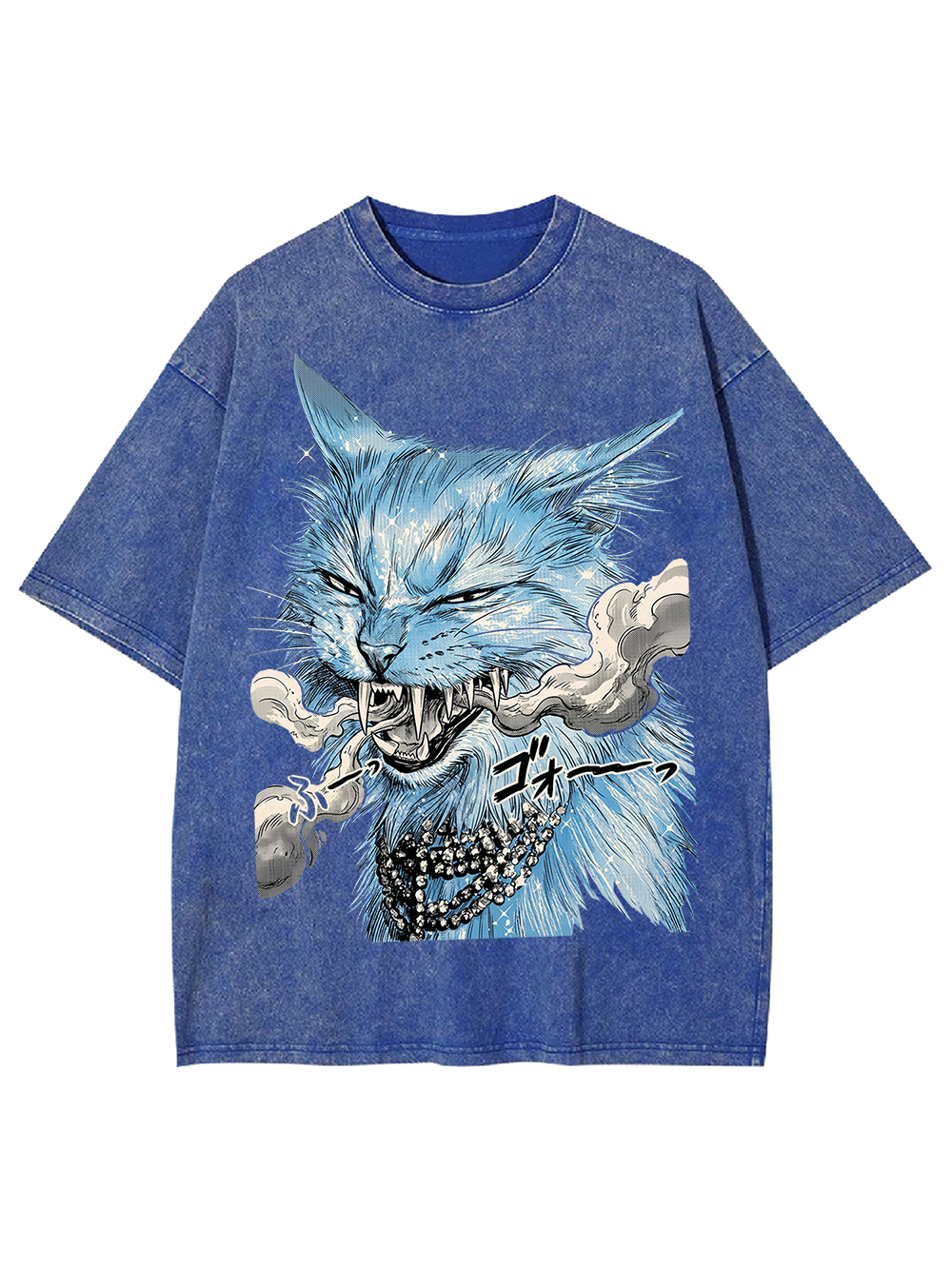 ANIME FURY CAT WASHED TSHIRT