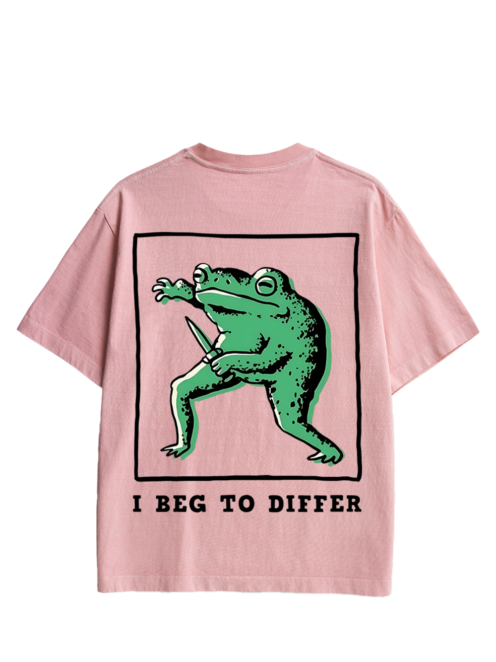 I BEG TO DIFFER DOUBLE SIDED PRINT WASHED TSHIRT