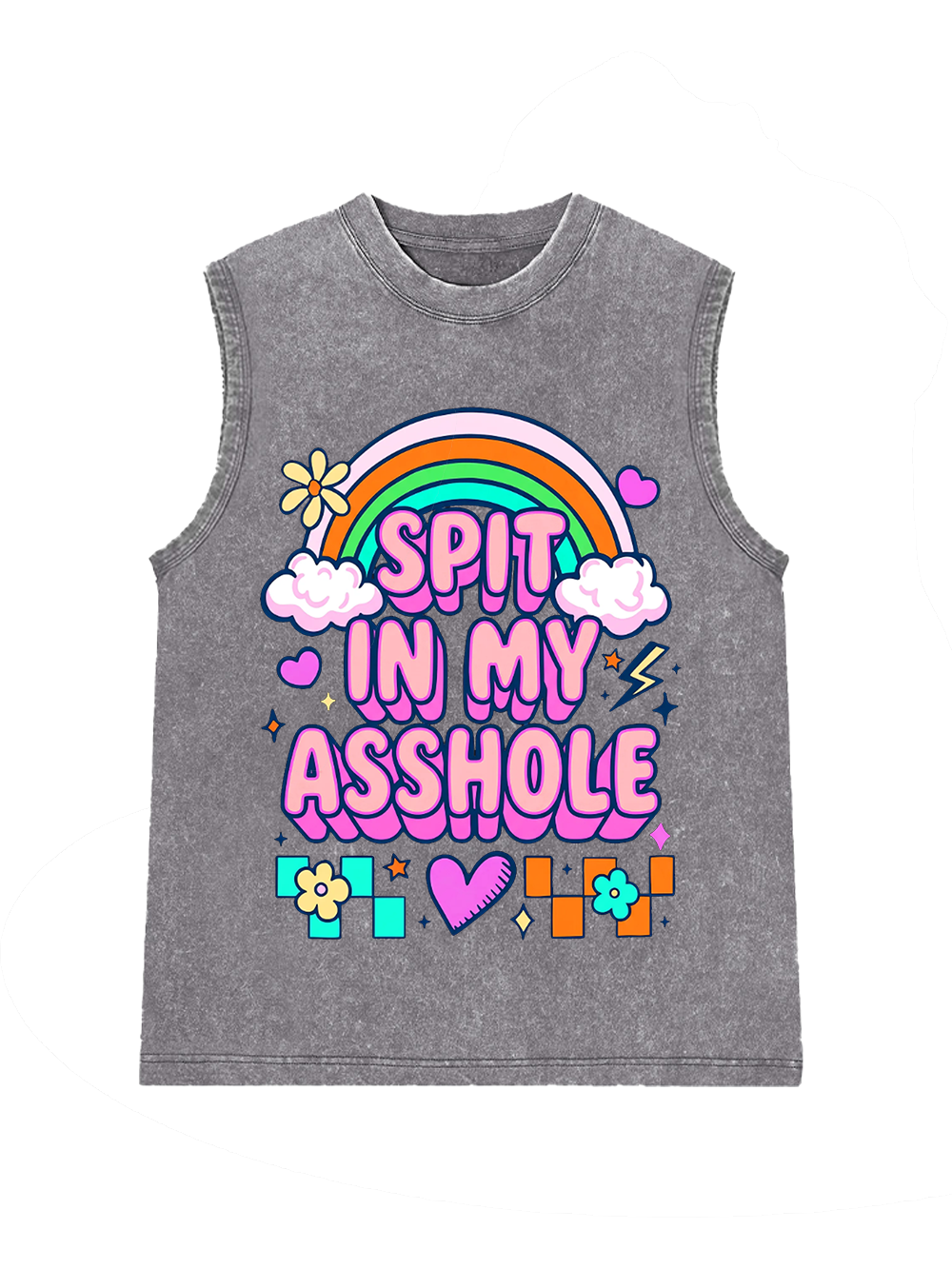 SPIT IN MY ASSHOLE WASHED TANK TOP