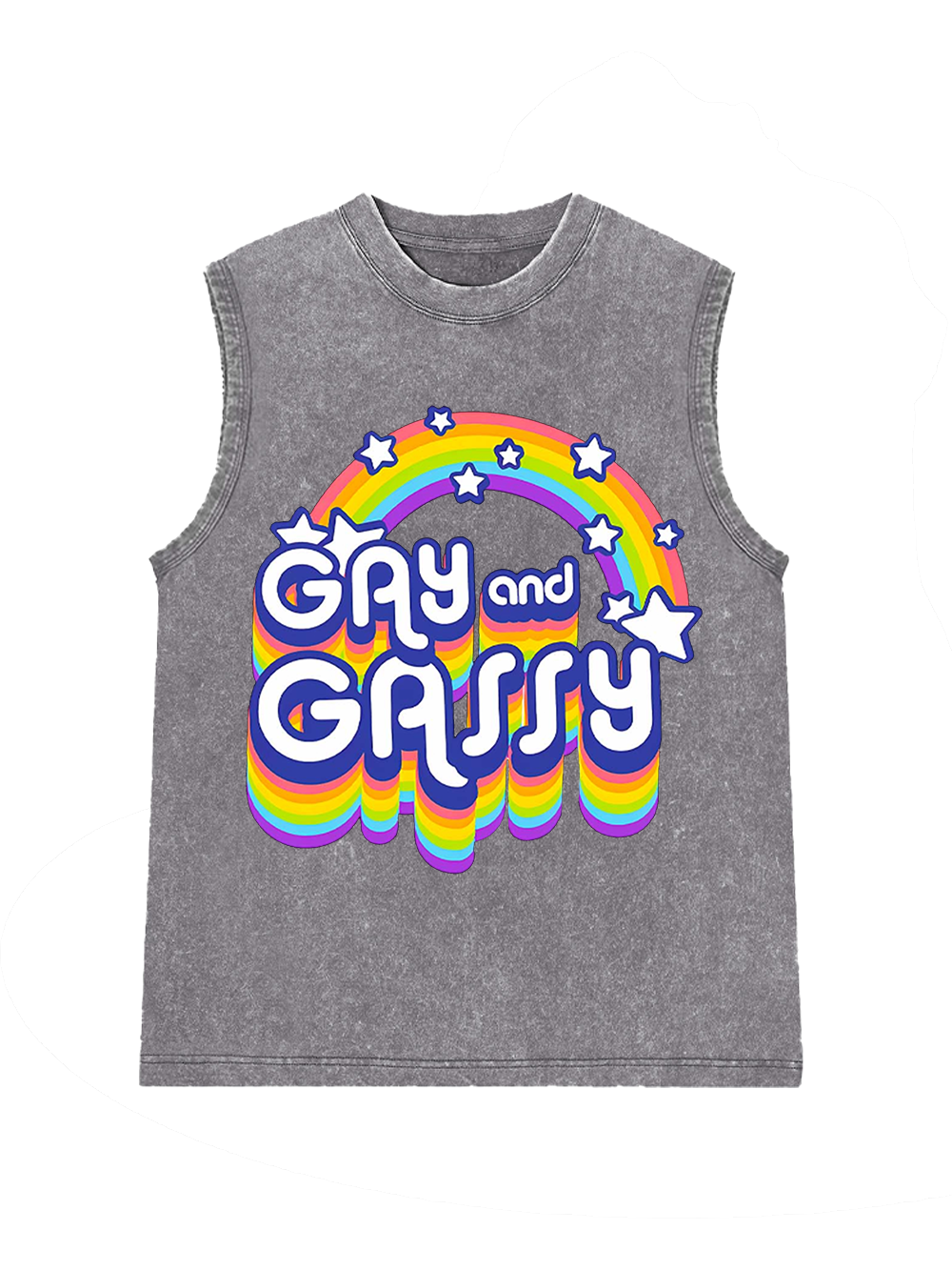 GAY AND GASSY WASHED TANK TOP