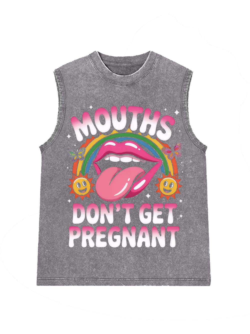 DON'T GET PREGNANT WASHED TANK TOP