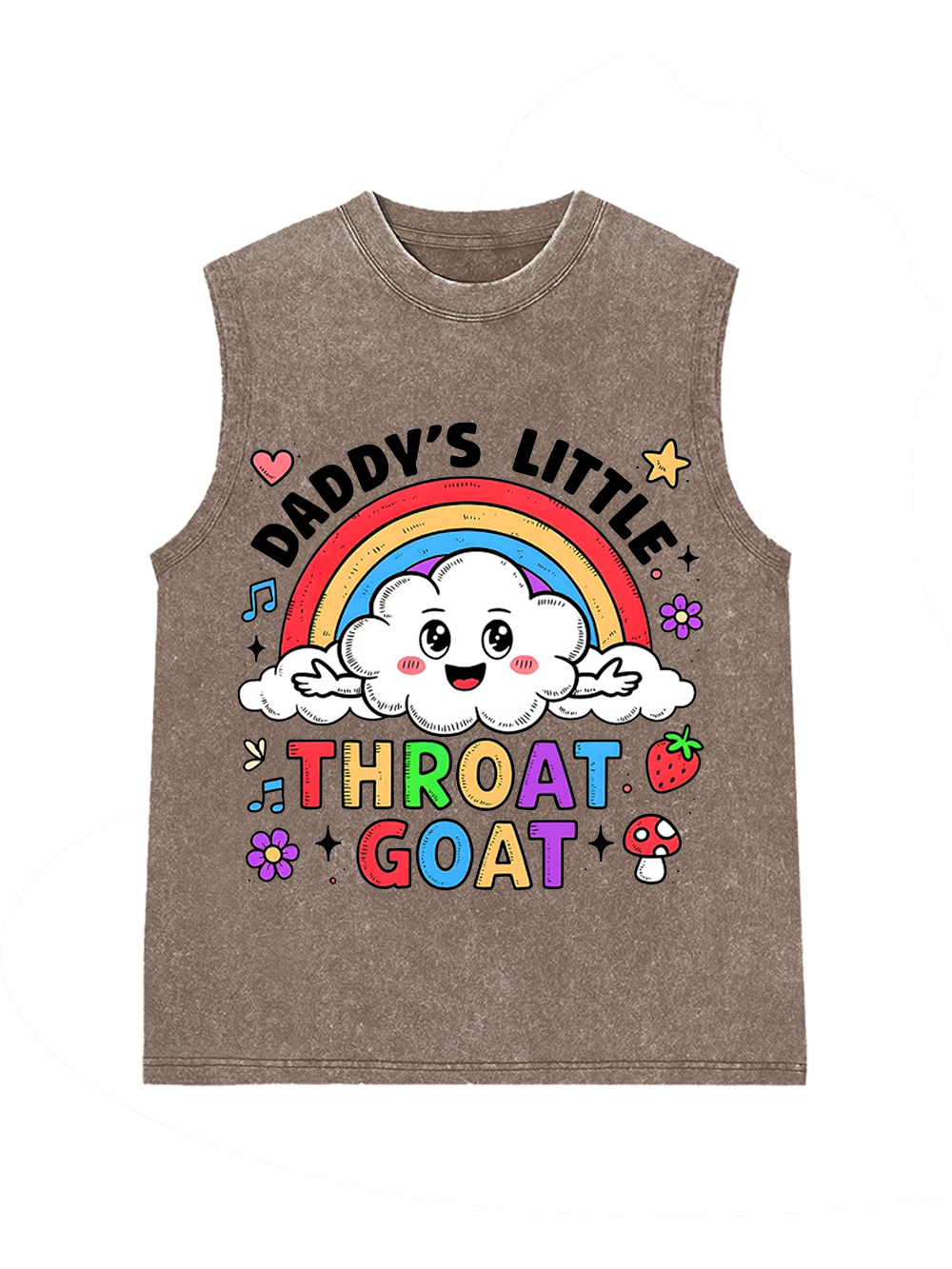 THROAT GOAT WASHED TANK TOP