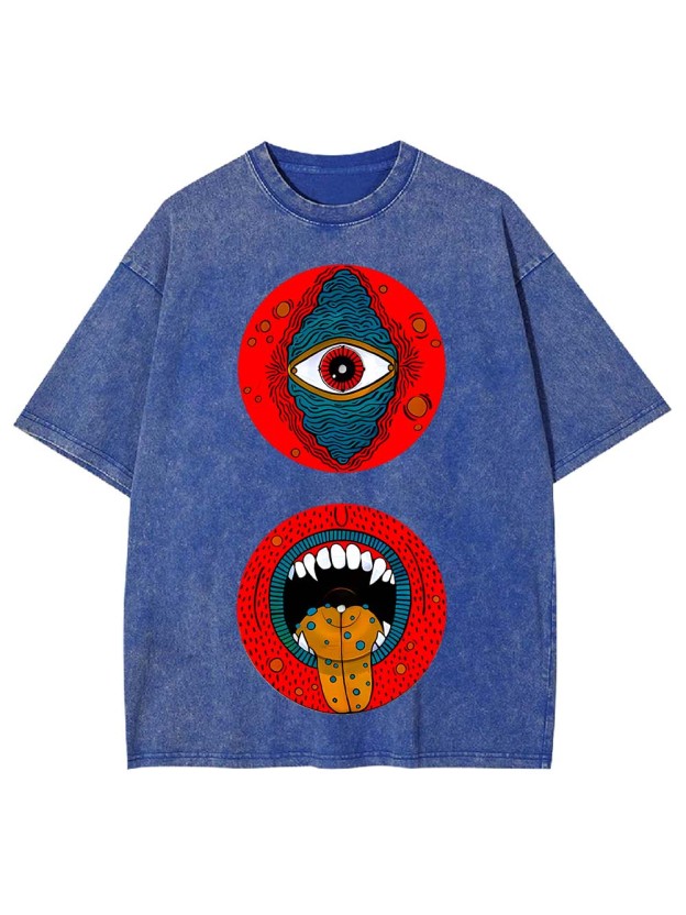 Eye and Mouth Realms Washed Tshirt