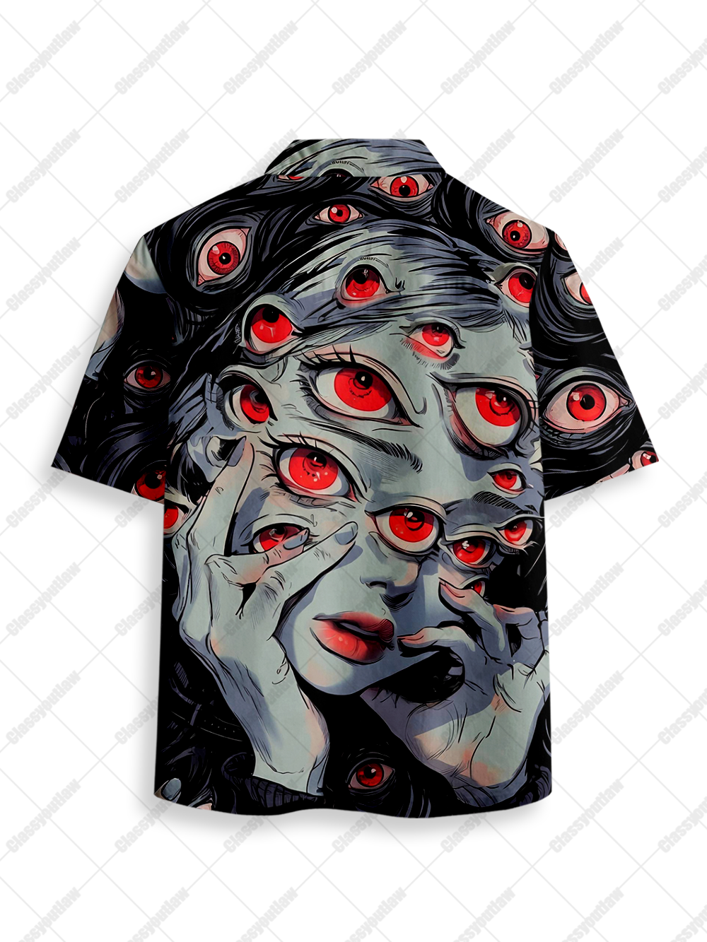 THOUSAND EYES GAZE BUTTON UP POCKET SHIRT